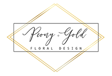 Peony and Gold Floral Design